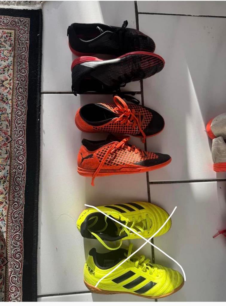 Voetbalschoenen maat 35/36 - Diverse kleuren en modellen, Maat XS of kleiner, Ophalen of Verzenden, Gebruikt, Schoenen