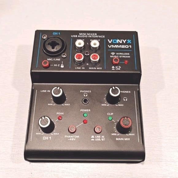 Vonyx 2 kanaals mixer VMM201 voor opnemen streamen of live, Ophalen of Verzenden
