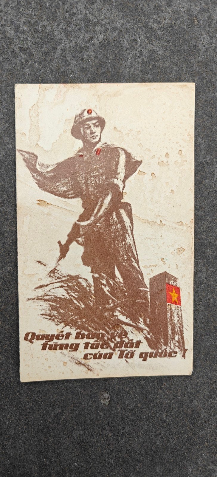 kaart Vietnam periode Noord Vietnamese propaganda, Verzamelen, Ophalen of Verzenden, Landmacht, Nederland, Foto of Poster