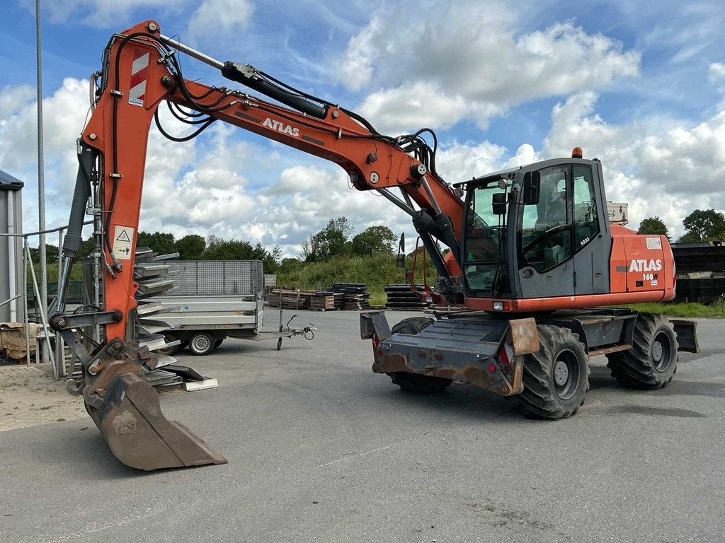2012 Atlas 160W Banden graafmachine met driedelige giek, Graafmachine