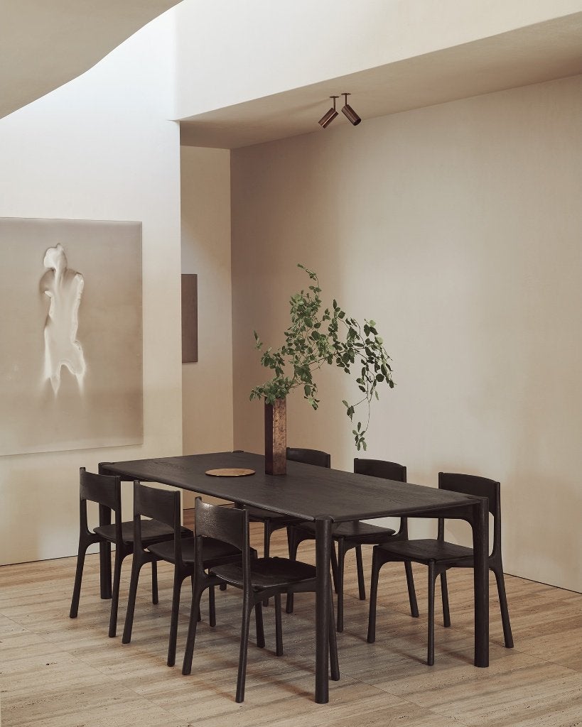 PI EETTAFEL ETHNICRAFT Teak Donkerbruin 200x95 cm, Ophalen, Teakhout, 200 cm of meer, 50 tot 100 cm