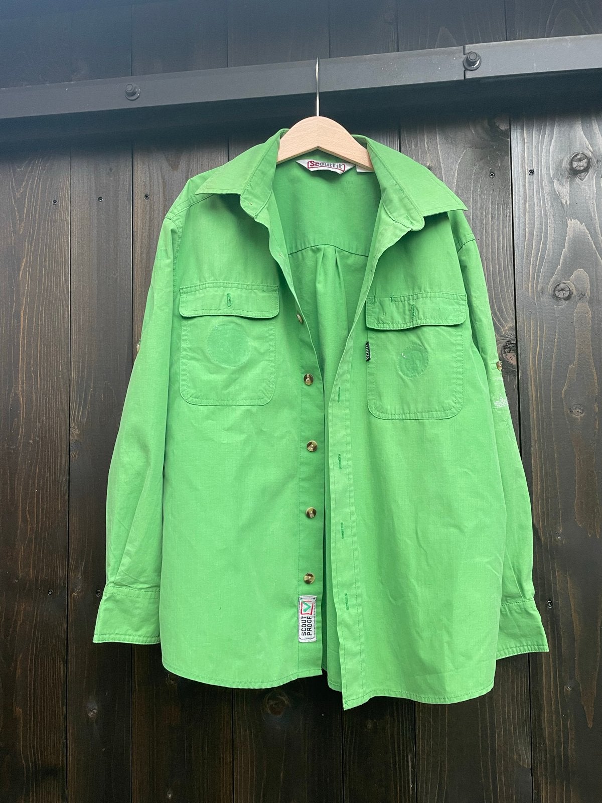 Welpenblouse Scoutfit maat 140 - Groen, Ophalen of Verzenden, Gebruikt, Jongen of Meisje, Overhemd of Blouse