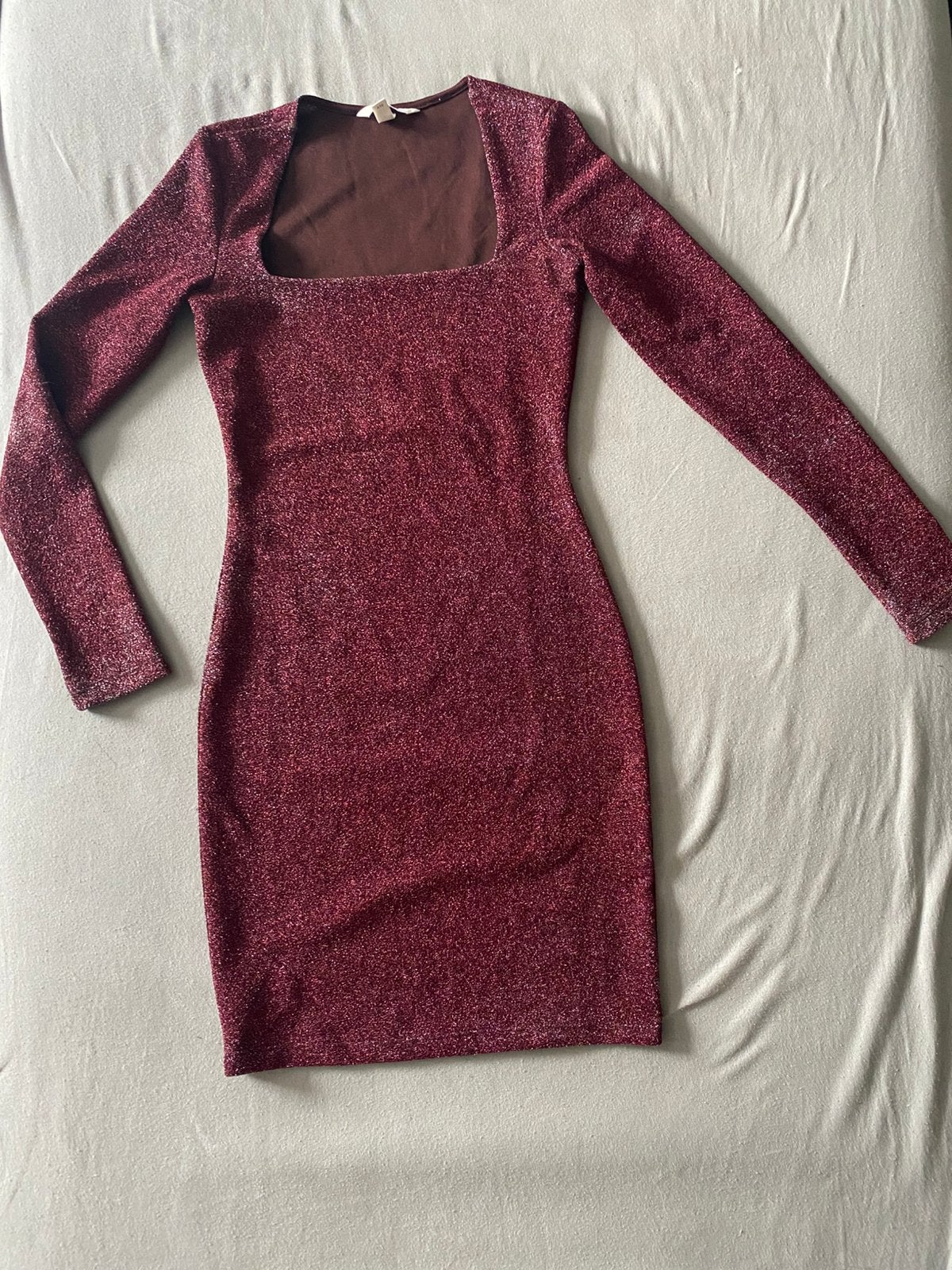 Bordeaux rood cocktail jurkje maat xs, Ophalen of Verzenden, Zo goed als nieuw, Maat 34 (XS) of kleiner, Boven de knie