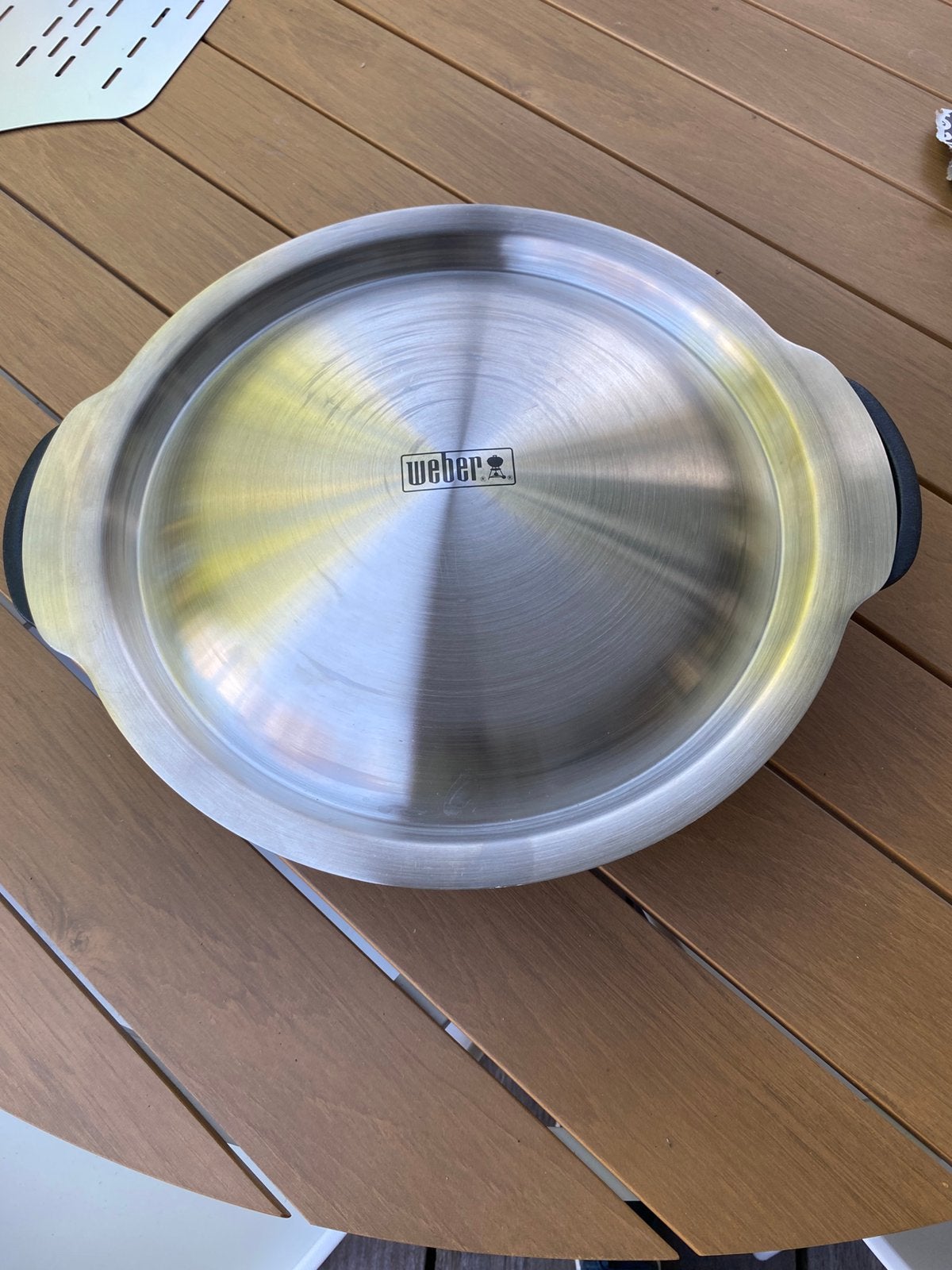 Weber gietijzeren braadpan met deksel, Ophalen of Verzenden, Zo goed als nieuw