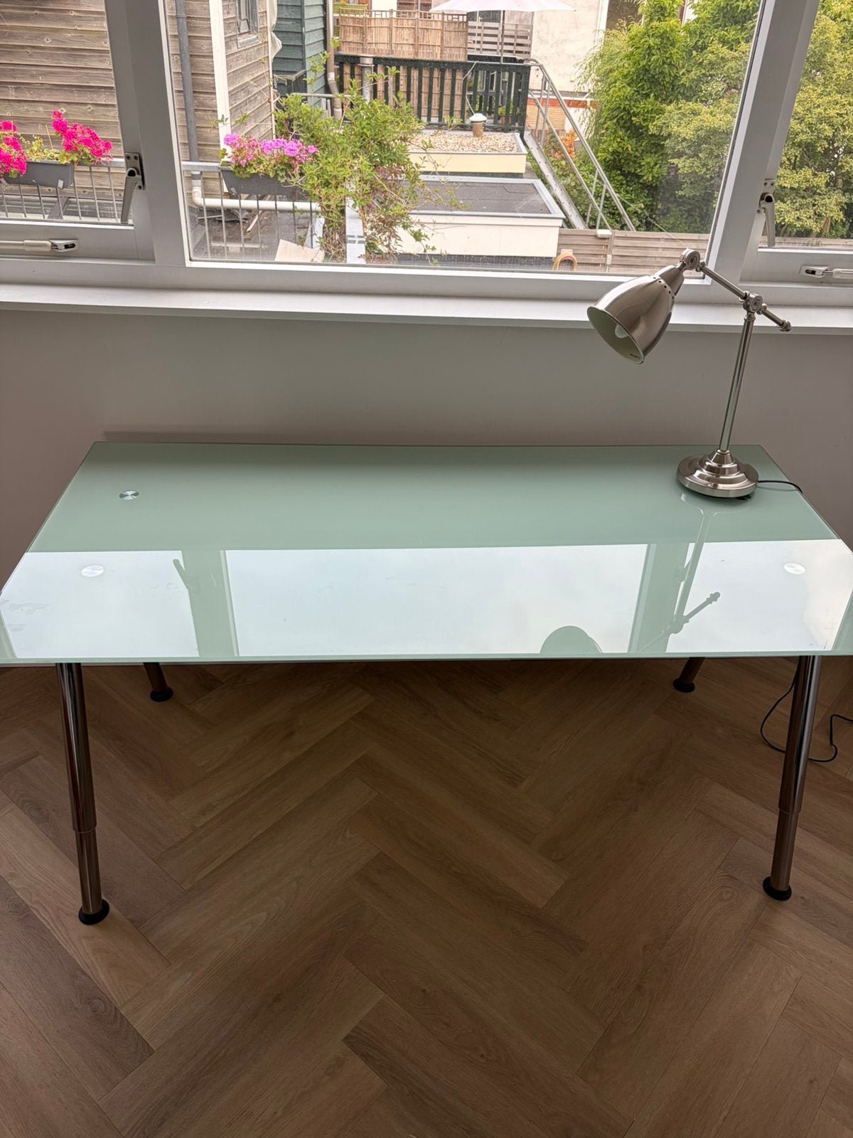 Glazen ikea bureau, Ophalen, Gebruikt
