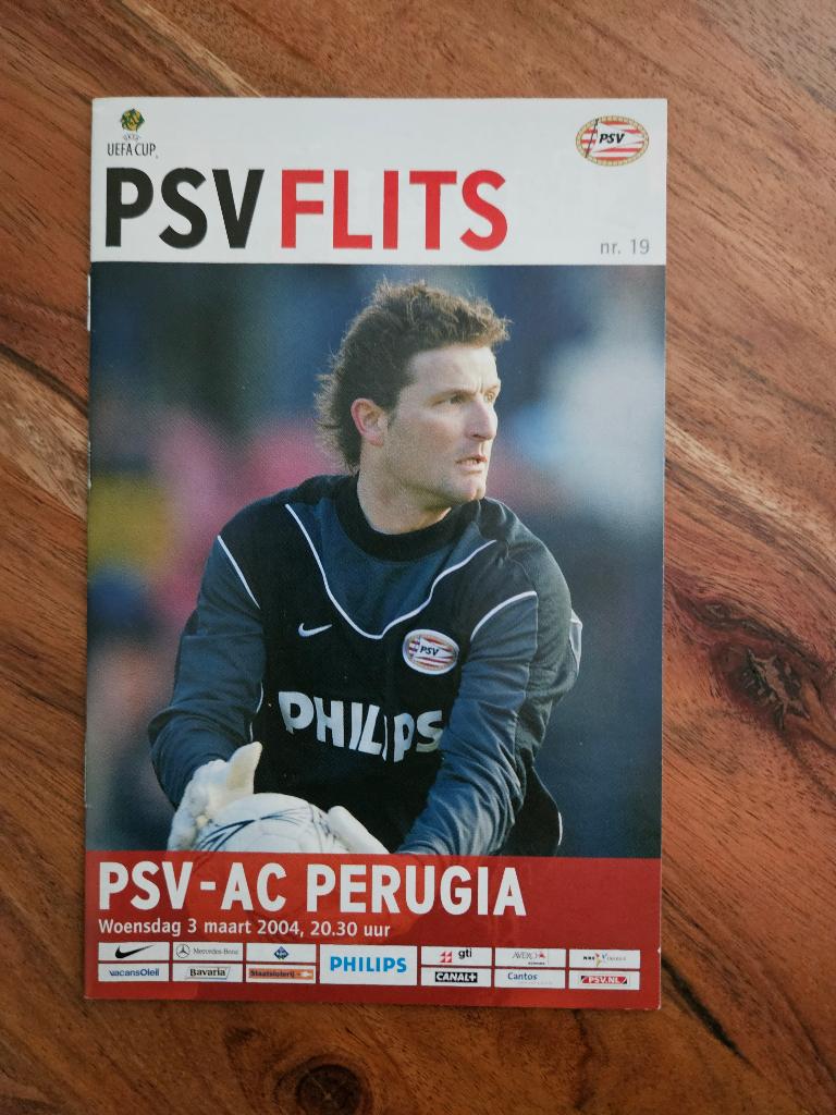Programma Uefa-Cup Psv - Ac Perugia 2003-2004, Verzenden, Zo goed als nieuw, PSV, Boek of Tijdschrift