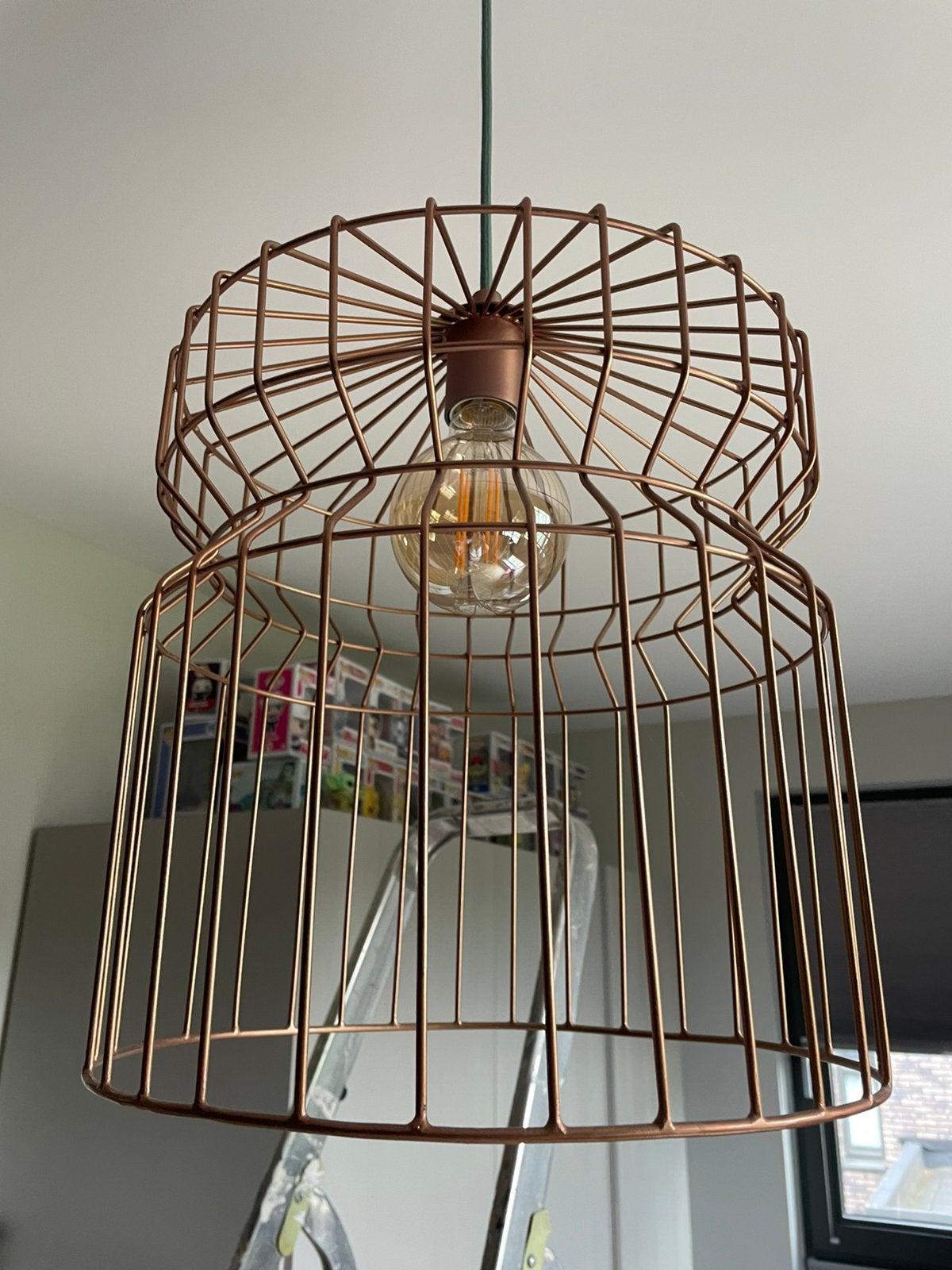 Gave metallic roze lamp, Ophalen of Verzenden, Zo goed als nieuw, Roze