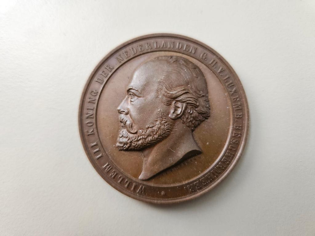 medaille Penning Nederlandse weerbaarheidsbond 1866, Ophalen of Verzenden, Landmacht, Nederland, Lintje, Medaille of Wings