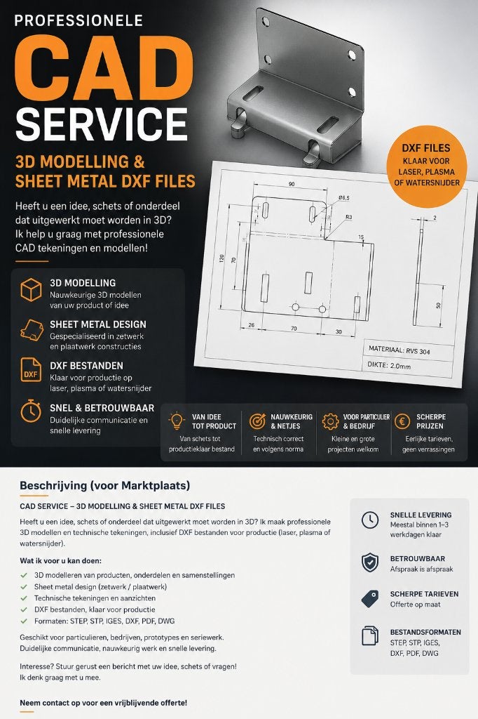Professionele CAD Tekenservice, Computers en Software, Ontwerp- en Bewerkingssoftware, Ophalen of Verzenden, Nieuw