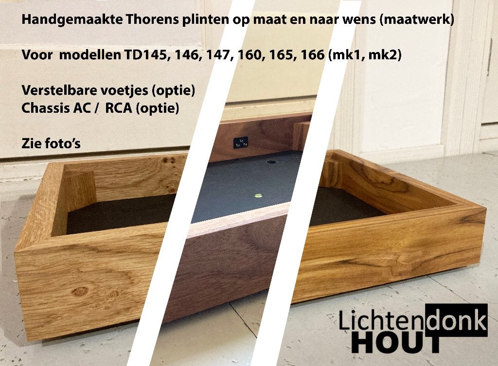 Houten plint Thorens TD145, TD146, TD147, TD160, TD165 etc, Audio, Tv en Foto, Platenspelers, Nieuw, Ophalen of Verzenden, Platenspeler-onderdeel