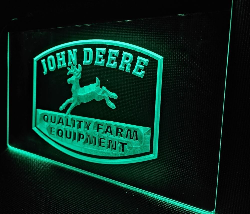John Deere tractor groen led reclame ledlamp wanddeco lamp, Ophalen of Verzenden, Nieuw, Auto's