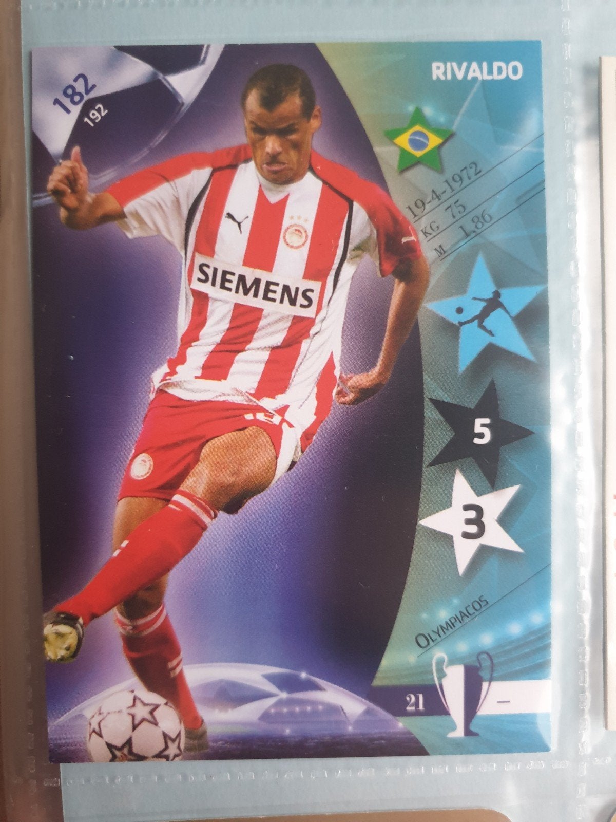 Panini Adrenalyn Champions League 2007 Rivaldo Olympiacos, Ophalen, Zo goed als nieuw, Buitenlandse clubs, Poster, Plaatje of Sticker