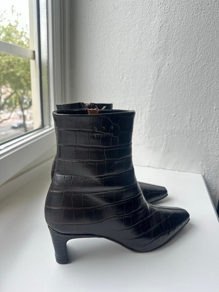 Copenhagen Studios CPH296 Croco Leren Laarzen Bruin Maat 39, Verzenden, Zo goed als nieuw, Bruin, Lage of Enkellaarzen