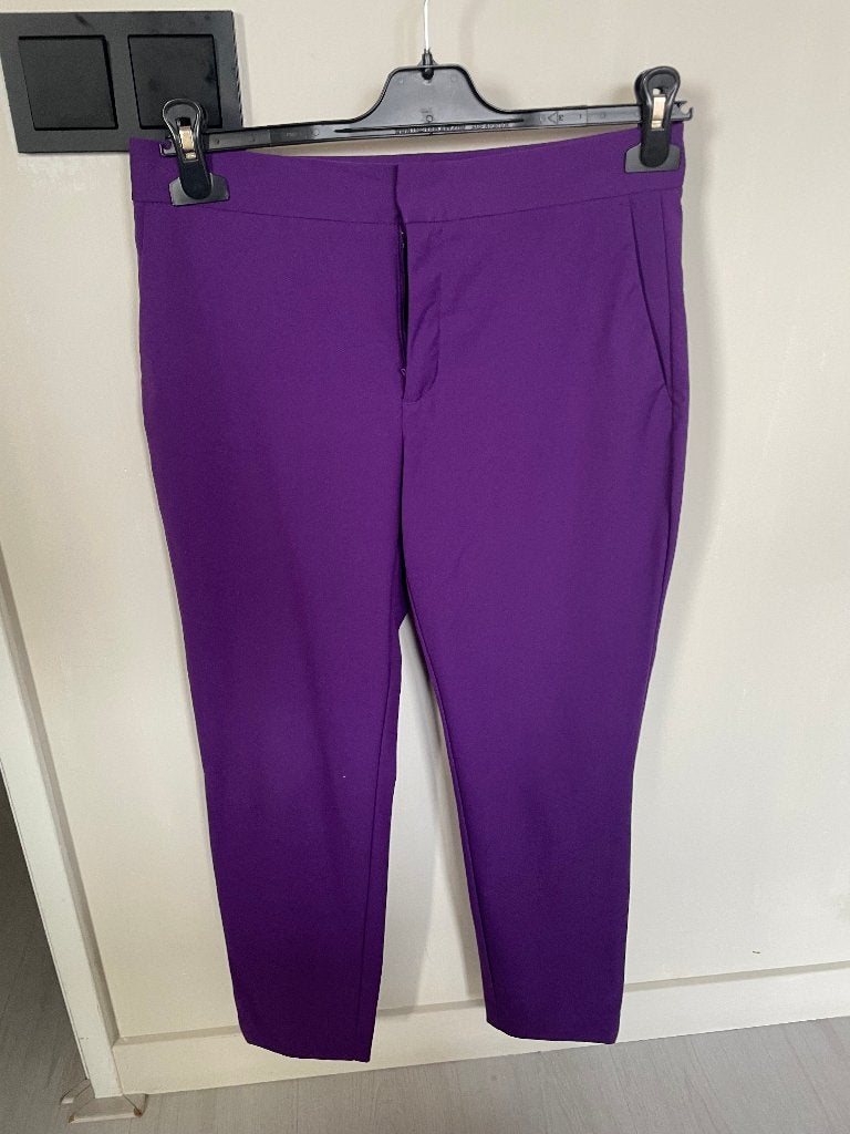 Paars broek van zara, Kleding | Dames, Broeken en Pantalons, Paars, Ophalen of Verzenden, Zo goed als nieuw, Maat 36 (S)