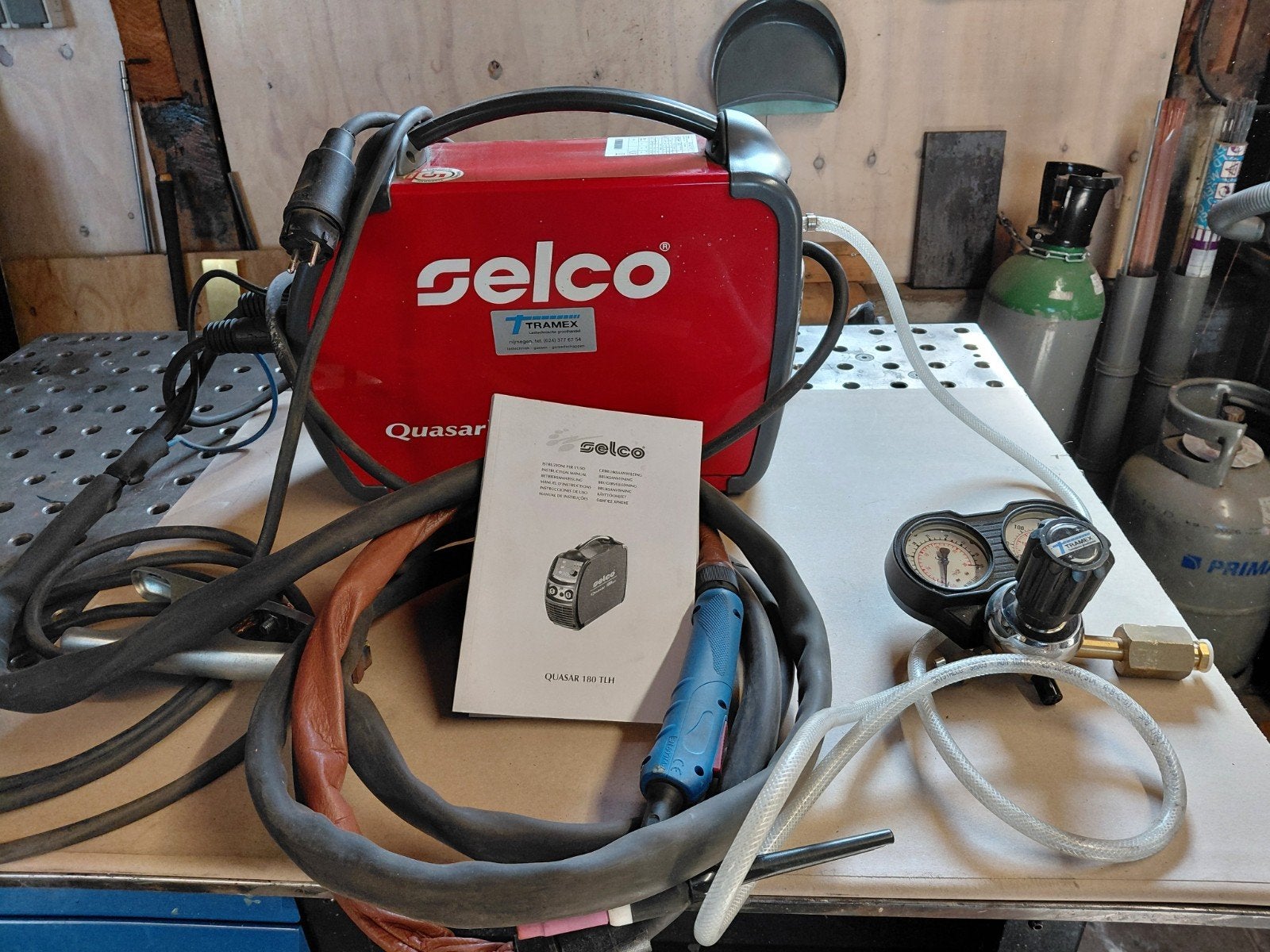 Lasapparaat Selco type Quasar 180 TLH compleet met klok, Ophalen, Zo goed als nieuw, Co2