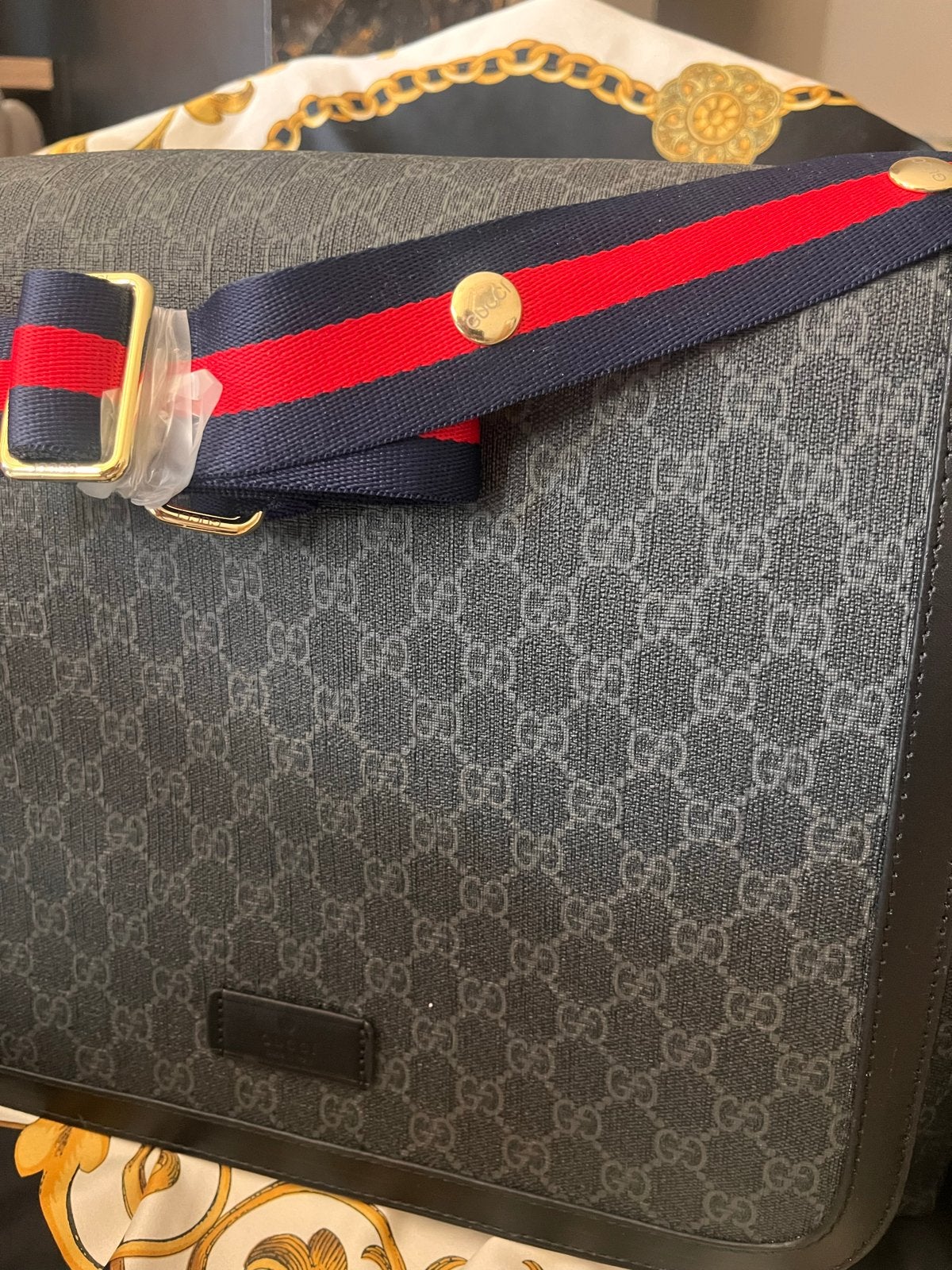 Nieuwe Gucci luiertas - Zwart met GG-patroon, Verzorgingstas, Gucci, Zwart, Ophalen of Verzenden