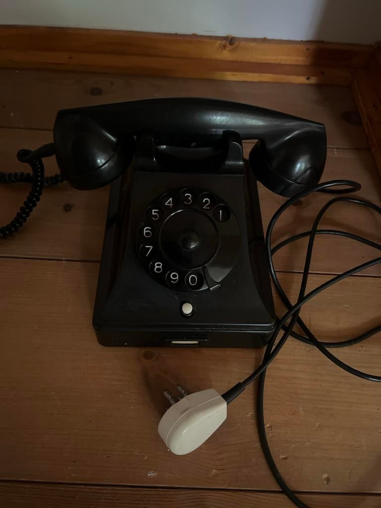 Vintage PTT Telefoon Bakeliet - Zwart, Ophalen of Verzenden
