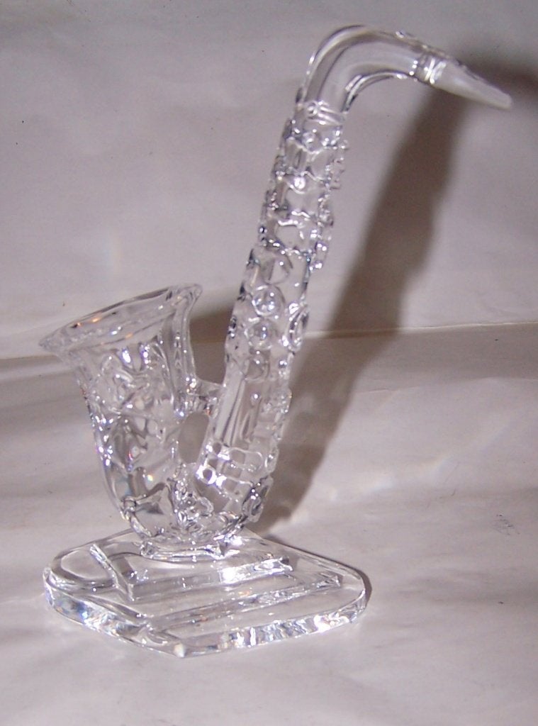 Kristallen Saxofoon Beeldje - Decoratief Muziekinstrument., Ophalen of Verzenden, Nieuw, Kristal, Beeldje(s)
