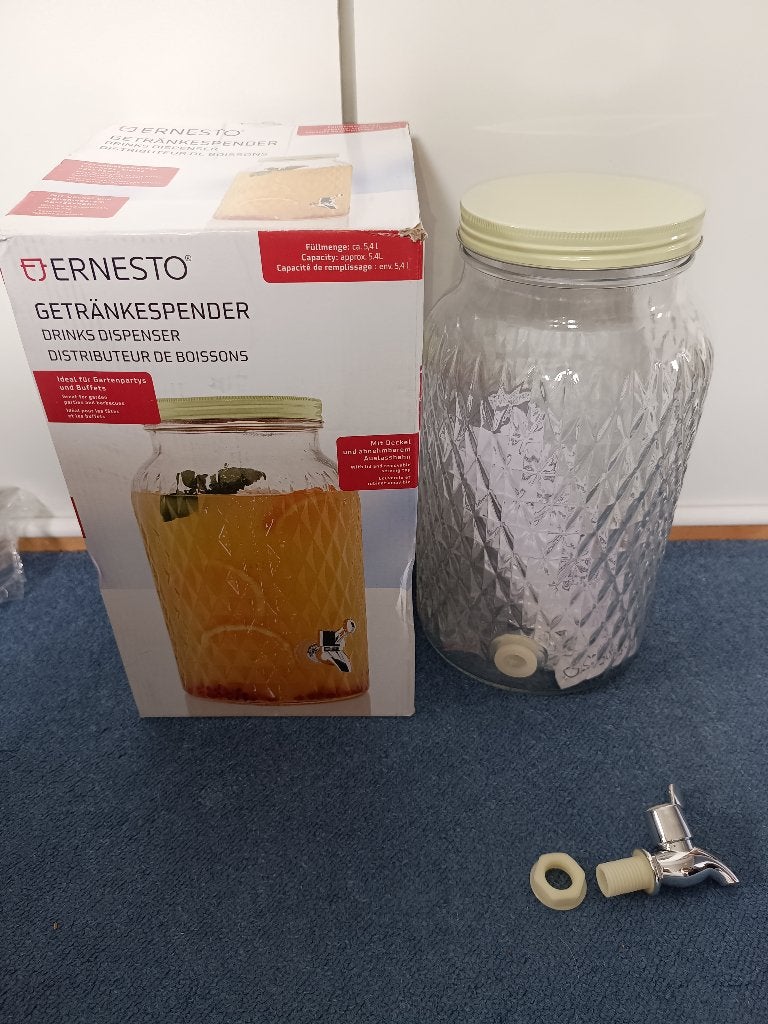Limonade dispenser 5 ltr, Nieuw, Overige merken, Ophalen, Beige