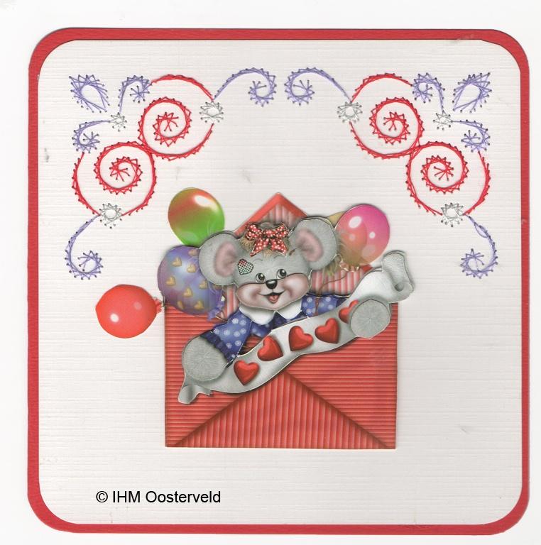 3D Kaart Blanco 16  Beertje in envelop, Ophalen of Verzenden, Nieuw, Kerst
