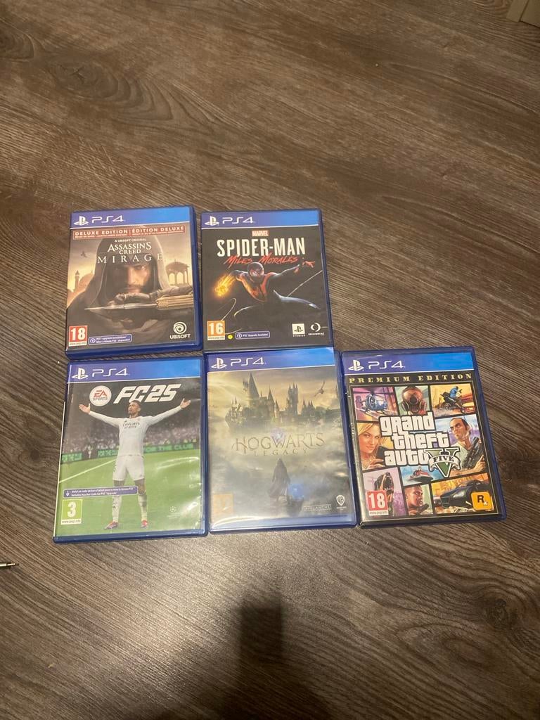 PS4 Games: Assassin's Creed, Spider-Man, FC25, Hogwarts, GTA, Spelcomputers en Games, Games | Sony PlayStation 4, Online, Gebruikt