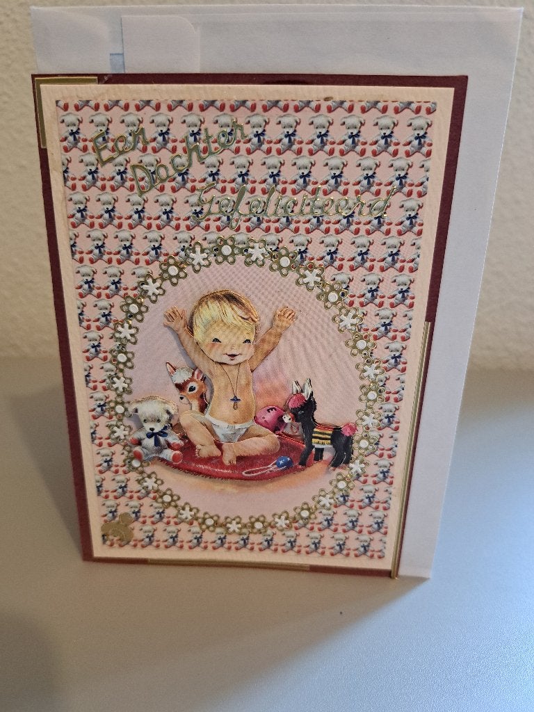 KAARTEN HOERA EEN DOCHTER MET ENVELOP, Ophalen of Verzenden, Nieuw, Kind