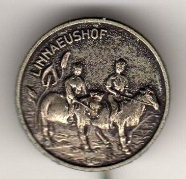 Speldje LINNAEUSHOF BENNEBROEK PAARDEN RUITERS (A5), Ophalen of Verzenden, Gebruikt, Overige onderwerpen