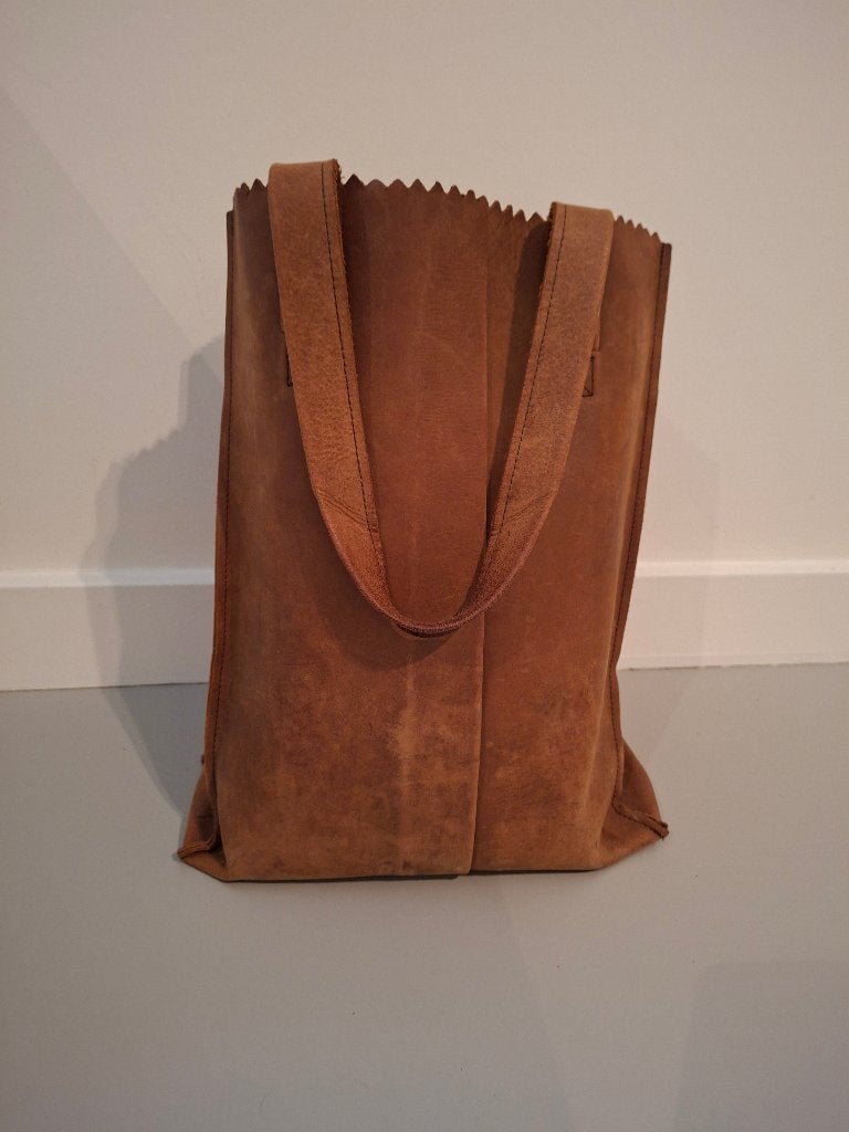 My Paper Bag Shopper - Bruin Leer, Ophalen of Verzenden, Gebruikt, Bruin, Shopper