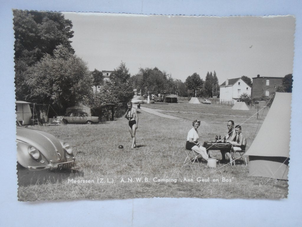 Meerssen ANWB Camping "Aan Geul en Bos" in Meerssen (Z.L.), Ophalen of Verzenden, 1940 tot 1960, Gelopen, Limburg