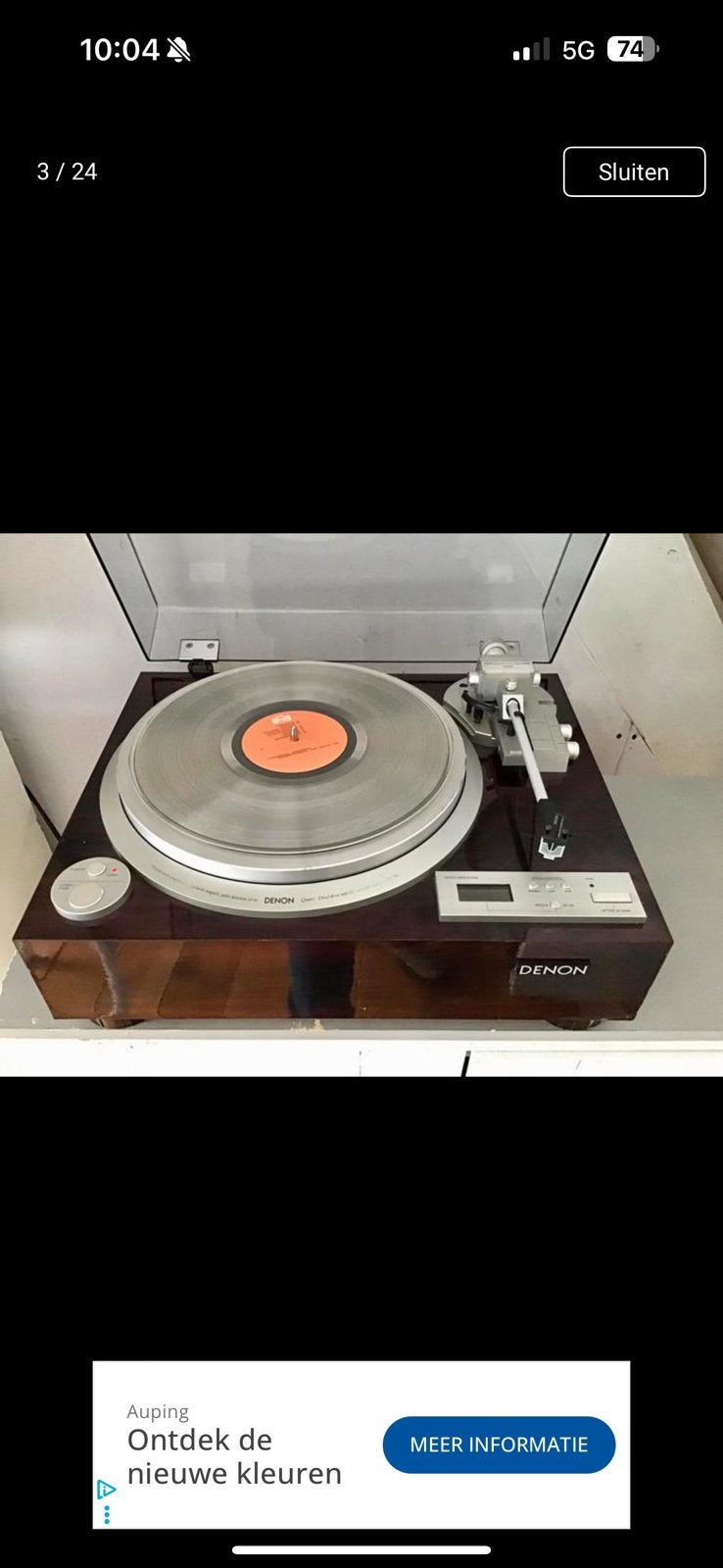 Denon DP-59L Draaitafel - High-End Direct Drive, Gebruikt, Pitch-regelaar, Platenspeler, Ophalen