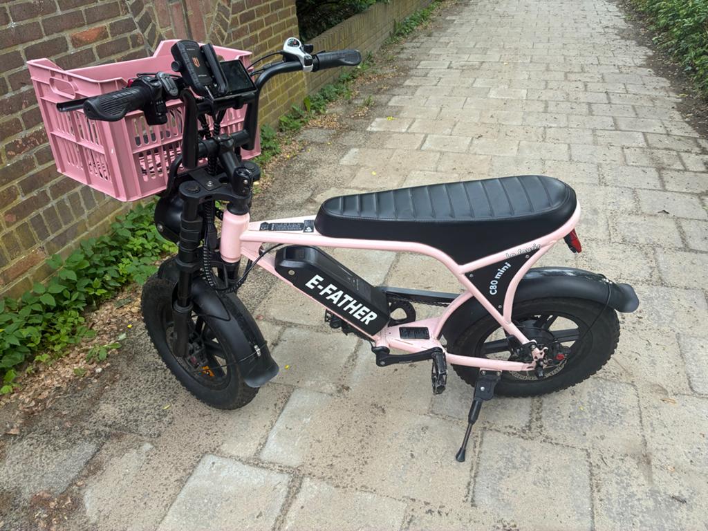 E-FATHE C80 mini elektrische fiets - Roze, Fietsen en Brommers, Minibikes, Midibikes en Pitbikes, Ophalen of Verzenden, Gebruikt