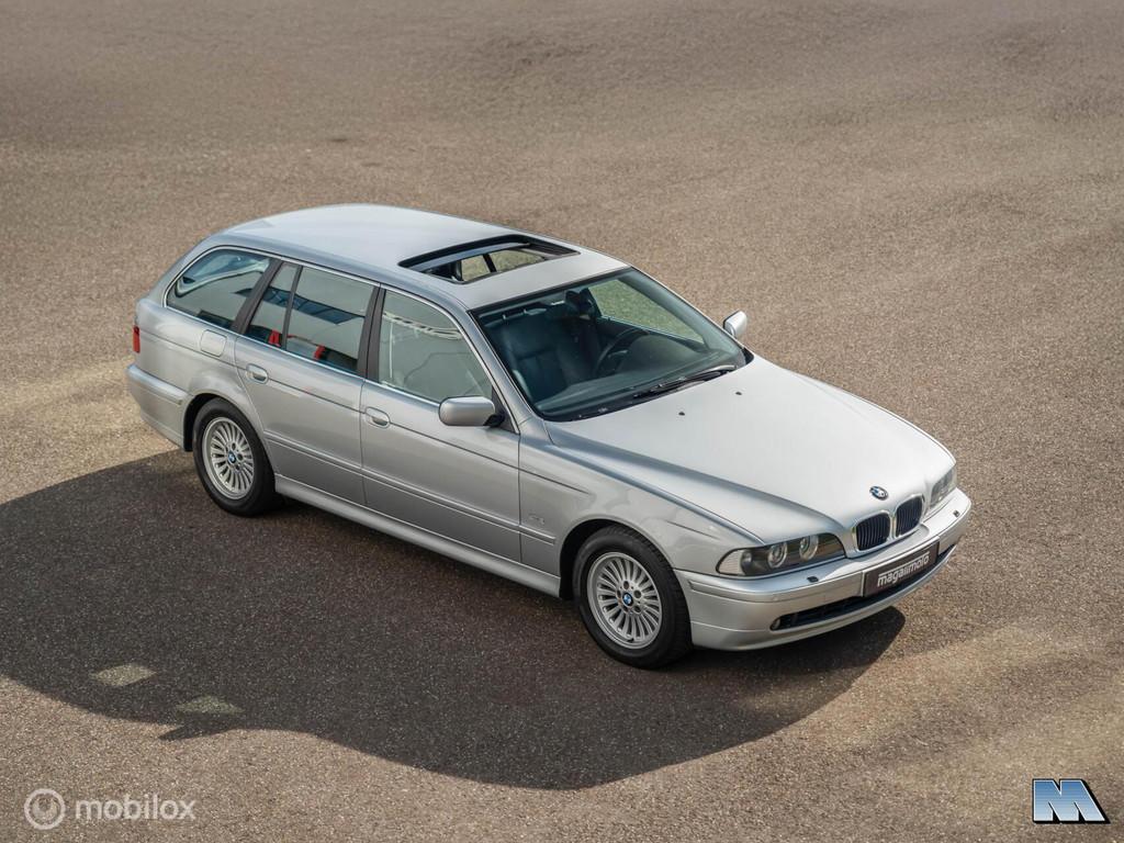 BMW E39 5-serie Touring 525i Youngtimer | Leer | Memory |, Auto's, Automaat, Achterwielaandrijving, Zwart, Automatische klimaatregeling