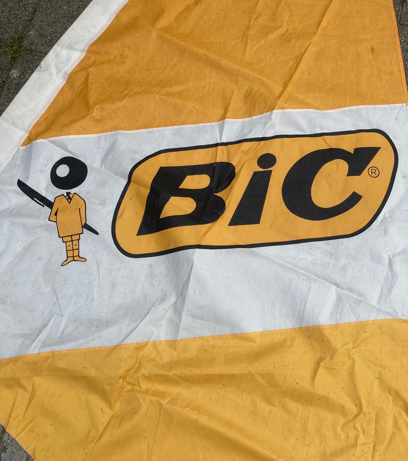 Surfzeil jaren 80 met BIC ballpoint reclame, Verzamelen, Merken en Reclamevoorwerpen, Ophalen of Verzenden, Gebruikt