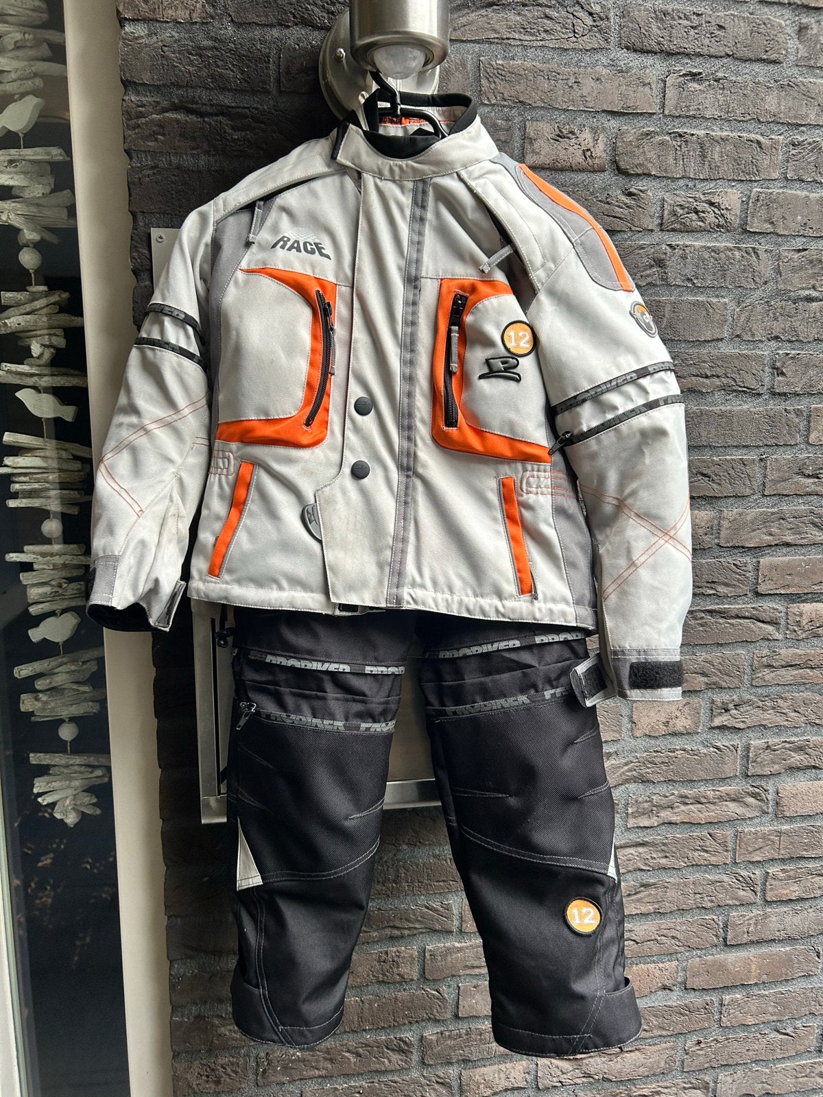 Motorpak  (jas en broek) - Maat XXS (116/122), Motoren, Ophalen of Verzenden, Tweedehands, Kinderen, Combipak