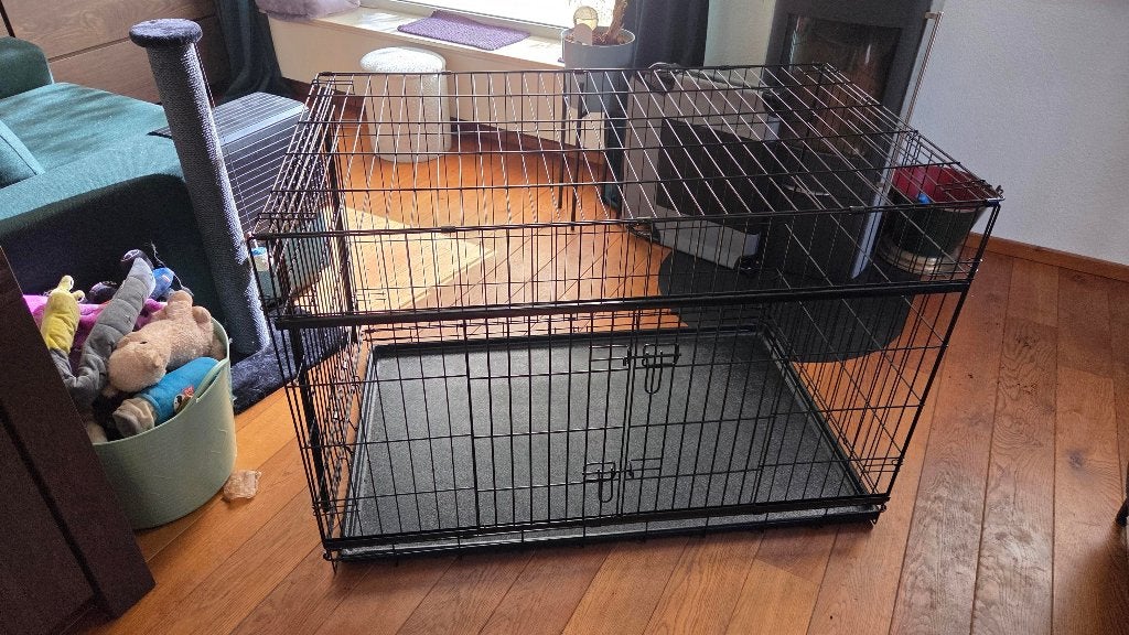 Adori hondenbench met schuifdeuren + Hoes - 2 keer gebruikt, Dieren en Toebehoren, Ophalen, Zo goed als nieuw