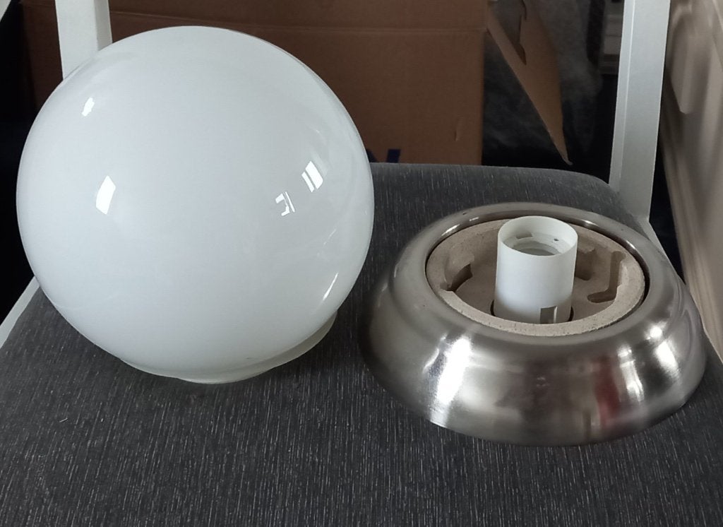Lichtbollen / lampen 3x, Ophalen of Verzenden, Gebruikt, Glas