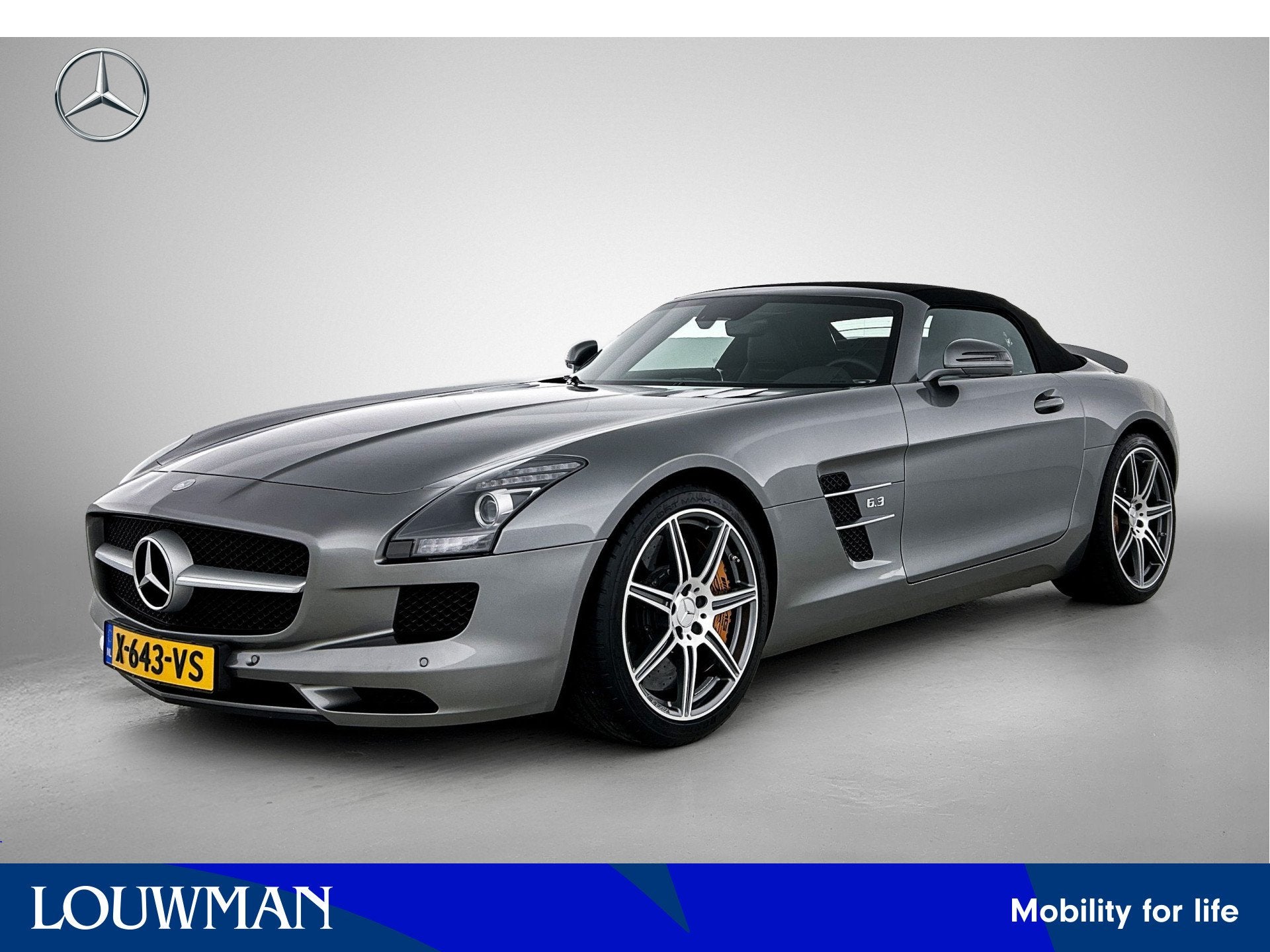 Mercedes-Benz SLS Roadster 6.3 AMG | AMG Imola Grijs | AMG R, Auto's, Automaat, Achterwielaandrijving, Leder, Bedrijf