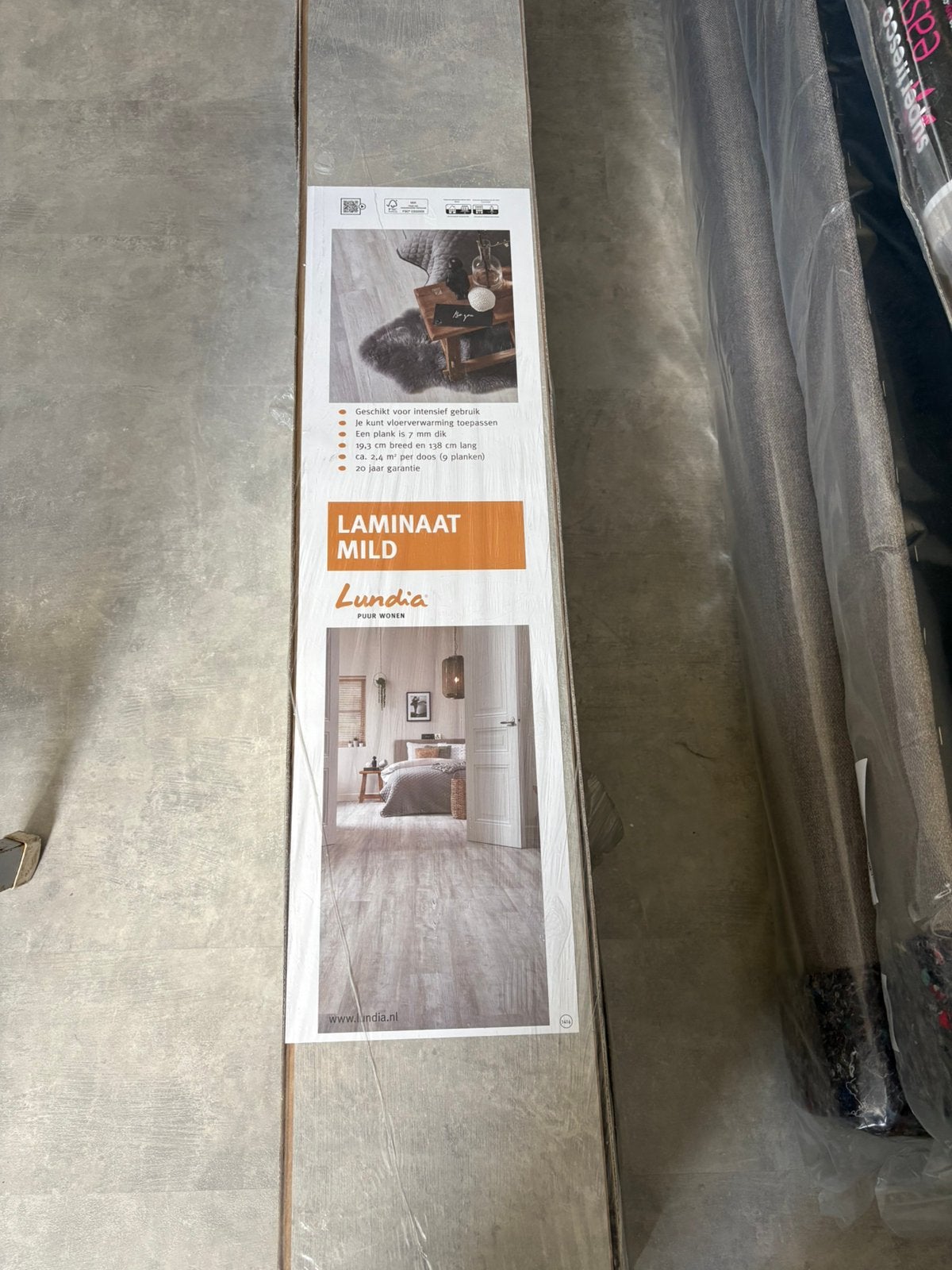 Lundia Mild Lova laminaat - 4 pakken, Ophalen, 50 tot 150 cm, Nieuw, 10 m² of meer