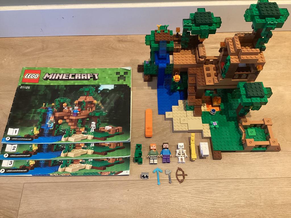 LEGO Minecraft De Jungle Boomhut - 21125, Gebruikt, Minecraft, Lego, Ophalen of Verzenden