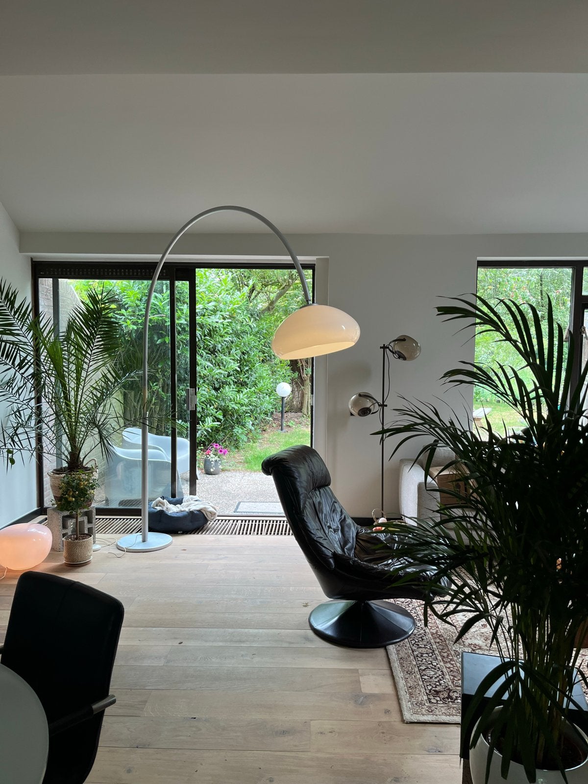 Vintage XL Booglamp van Gepo 240 hoog, Huis en Inrichting, Lampen | Vloerlampen, Ophalen, Gebruikt, 200 cm of meer, E27 (groot)