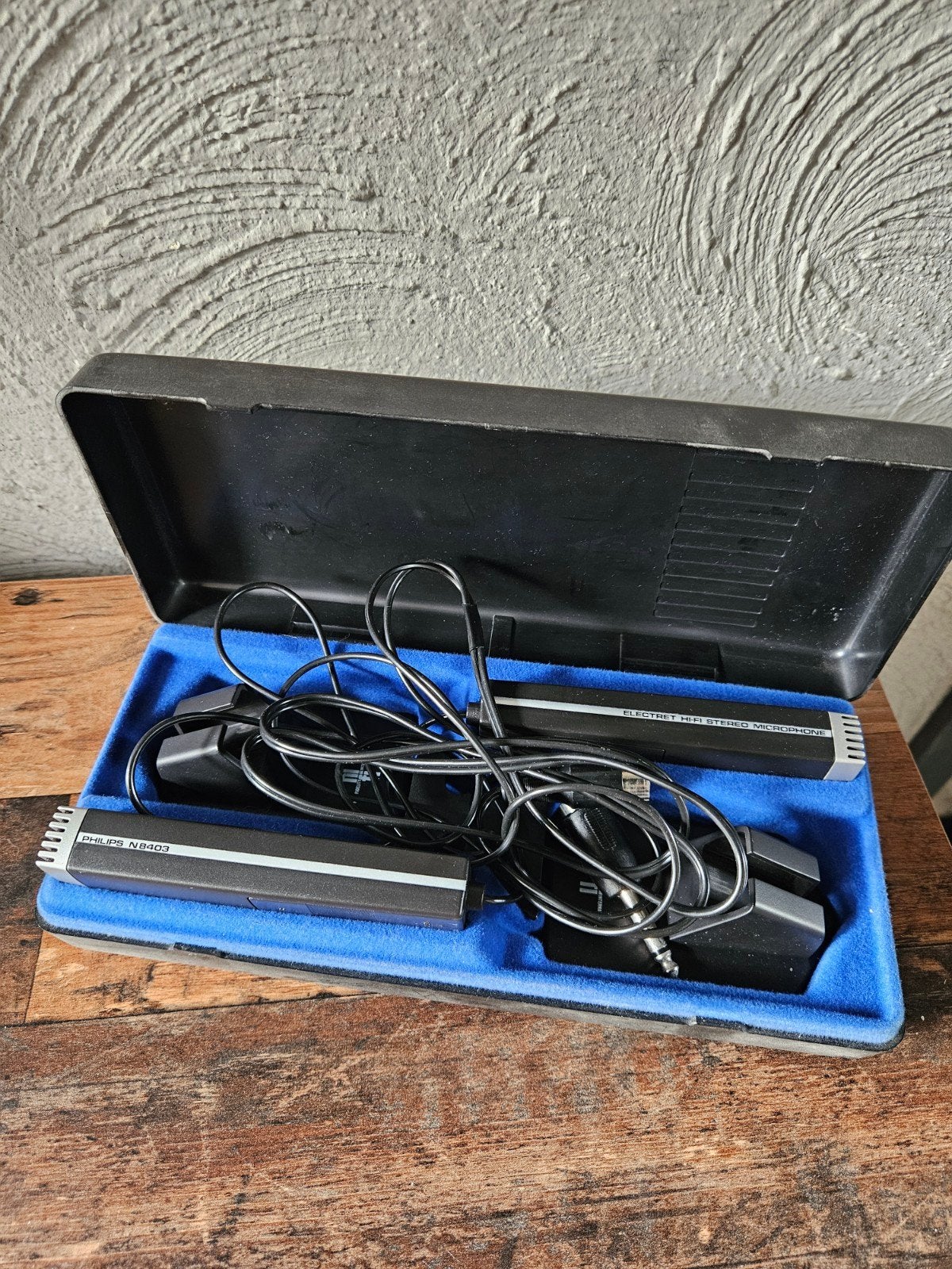 Philips N8403 Electret Hi-Fi Stereo Microfoon Set, Ophalen of Verzenden, Gebruikt, Overige typen