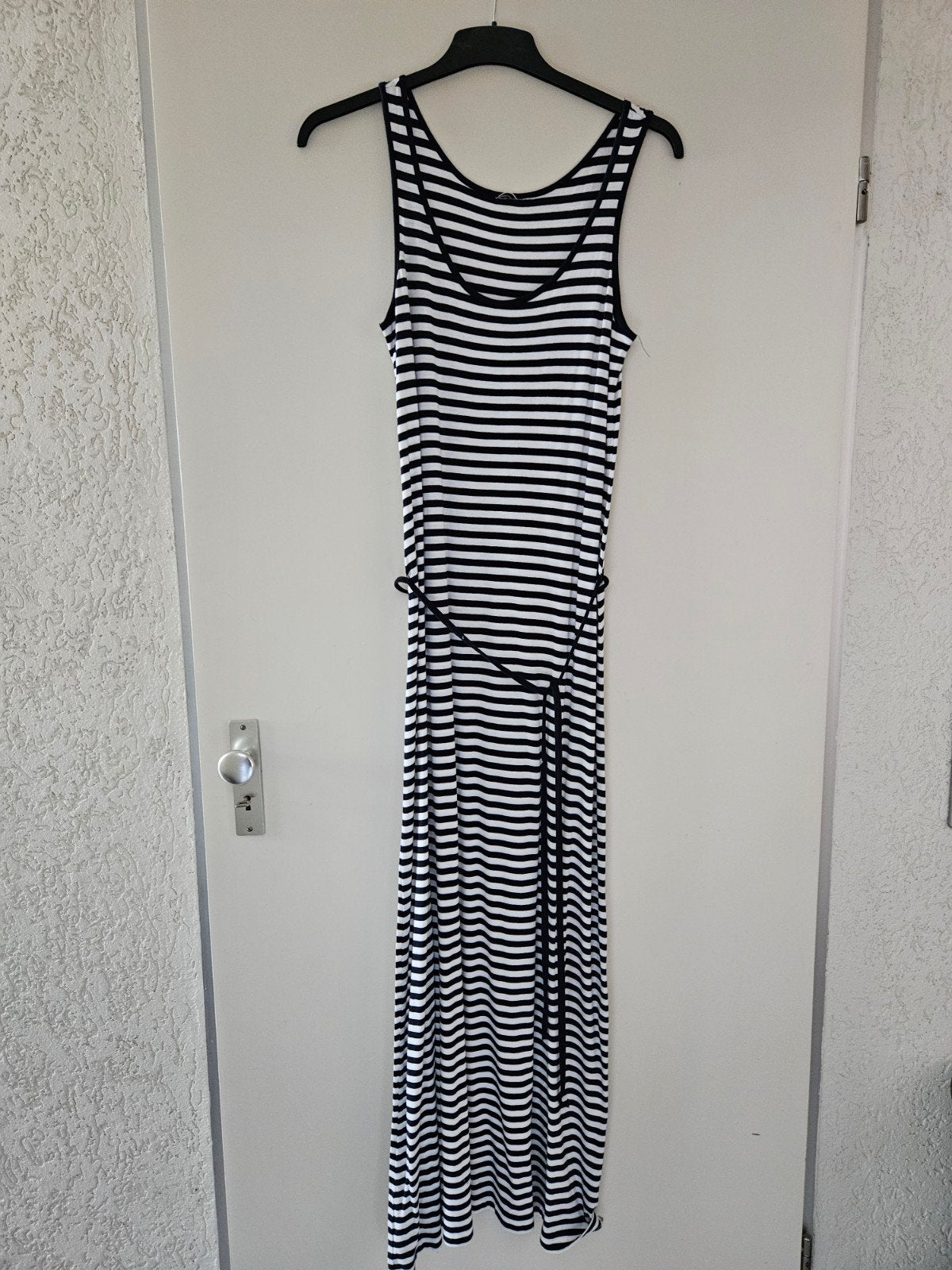 Esprit gestreepte maxi jurk - 1x gedragen, Zwart, Maat 46/48 (XL) of groter, Ophalen of Verzenden, Zo goed als nieuw