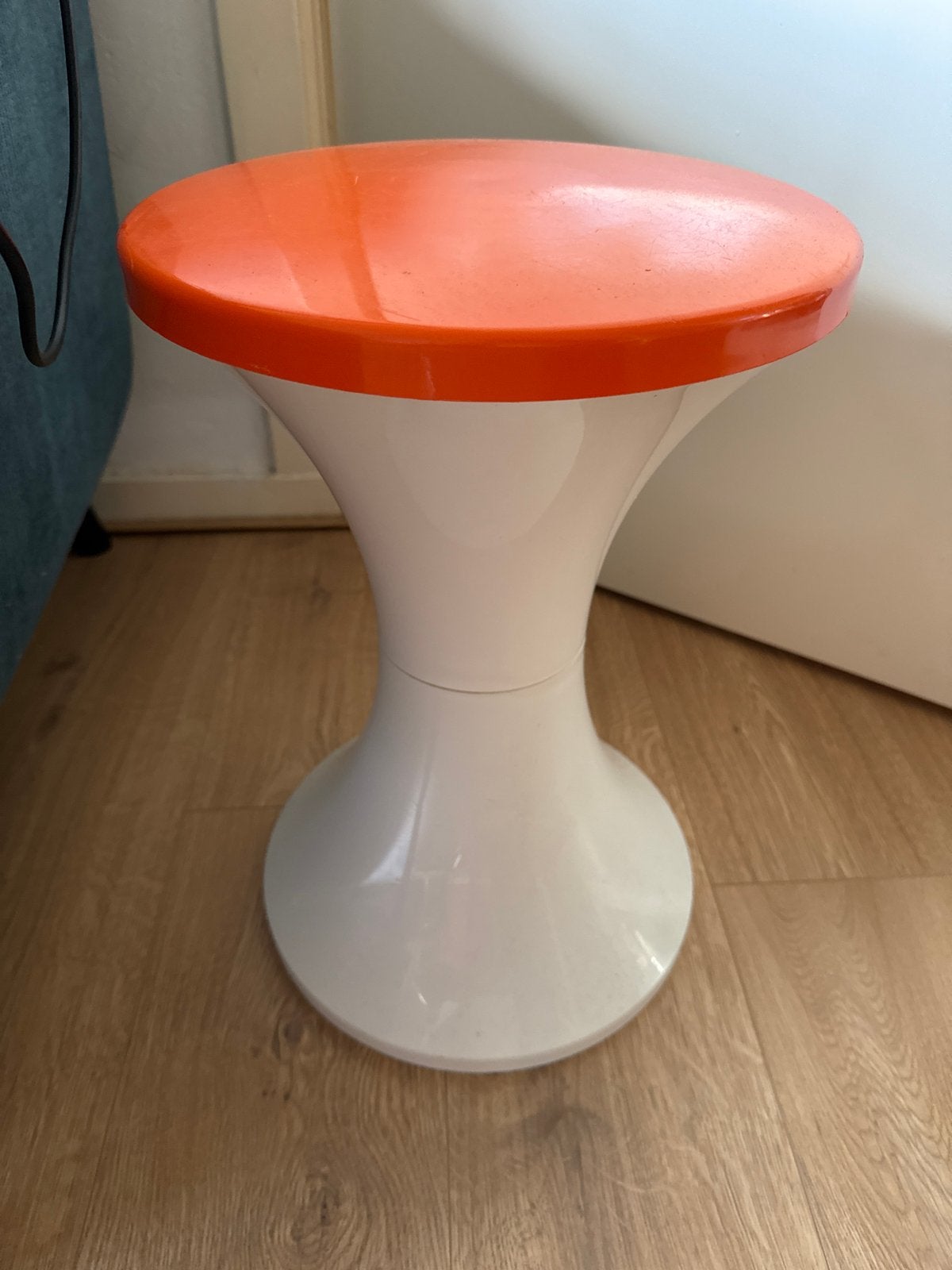 Tam Tam krukje oranje/wit jaren 70 space age, Ophalen of Verzenden, Gebruikt, Kunststof