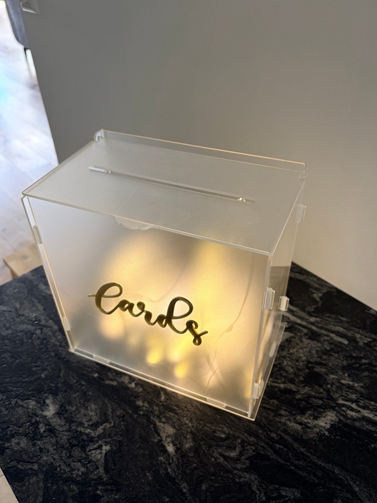 Kadokaarten box met lampjes voor bruiloft of feest, Ophalen, Nieuw, Versiering, Geboorte of Huwelijk