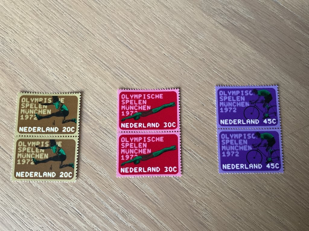 Nederlandse postzegels Olympische Spelen 1972, Postzegels en Munten, Ophalen of Verzenden, Na 1940, Postfris