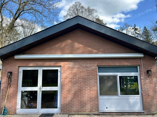 Aluminium kozijnen en deuren, Ophalen, Gebruikt, 120 cm of meer, Buitendeur