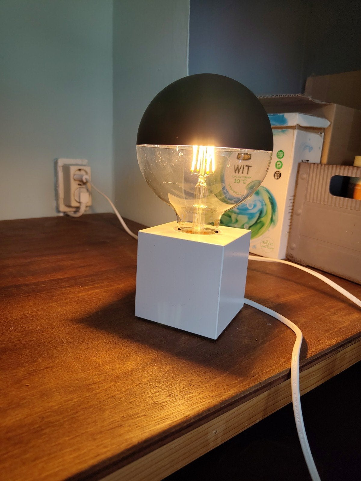 Hema-lamp, Ophalen, Kunststof, Inclusief lichtbron, Minimalistisch