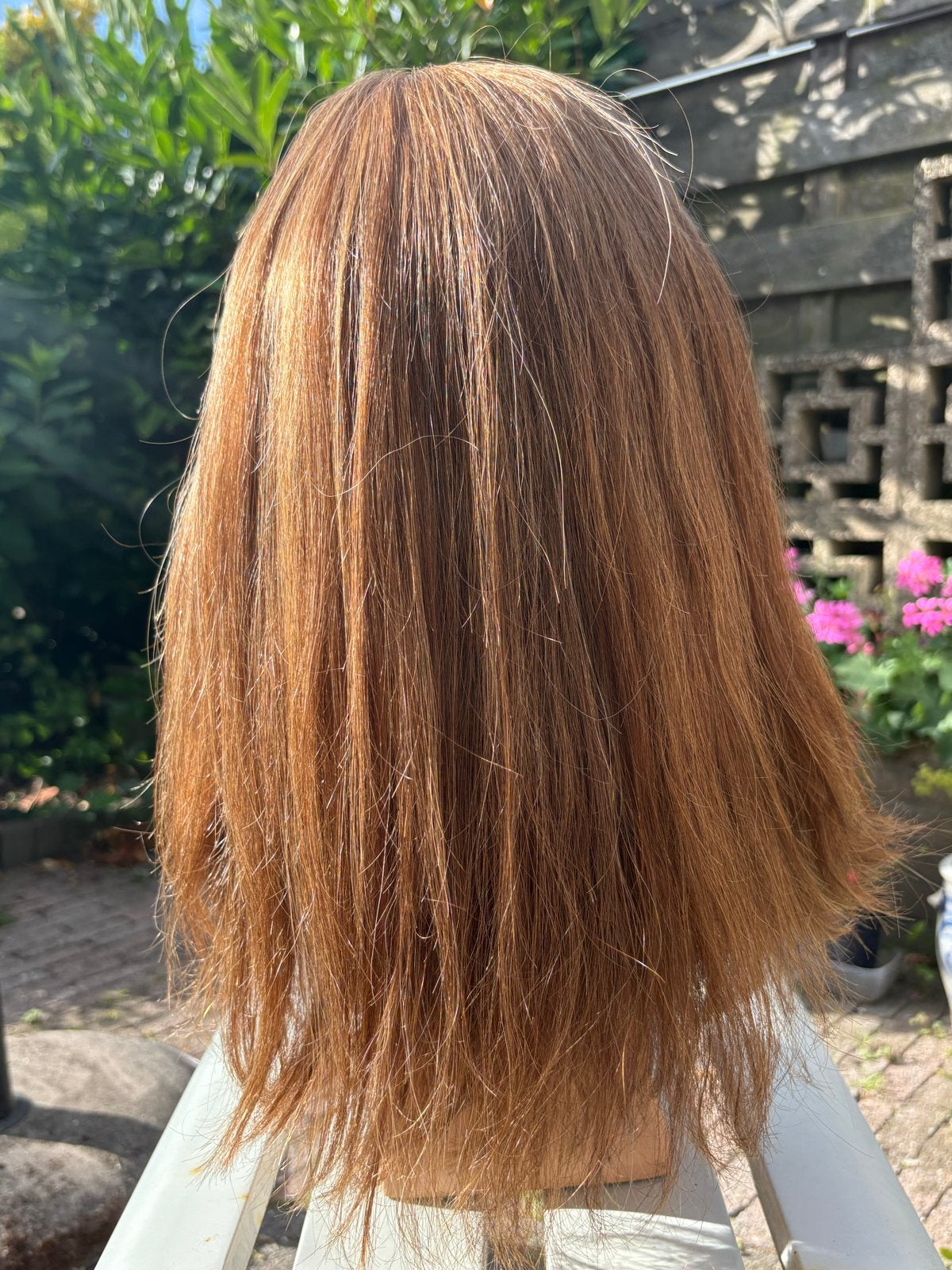 Haarwerk wig pruik echt haar, Ophalen of Verzenden, Gebruikt, Pruik of Haarverlenging