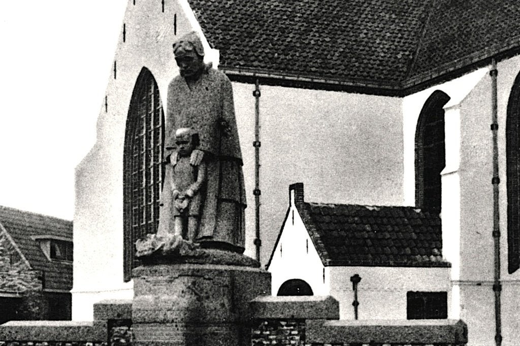 936194 Katwijk aan Zee Standbeeld Gelegenheidsstempel 1936, Ophalen of Verzenden, 1920 tot 1940, Gelopen, Zuid-Holland
