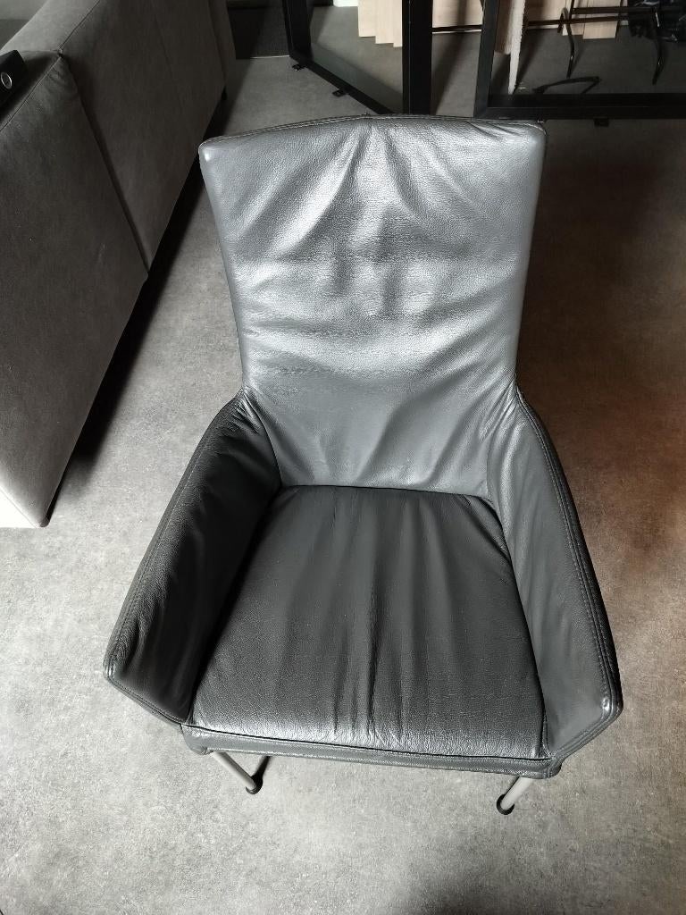 Bree's New World stoelen, Ophalen, Gebruikt, Grijs, Leer